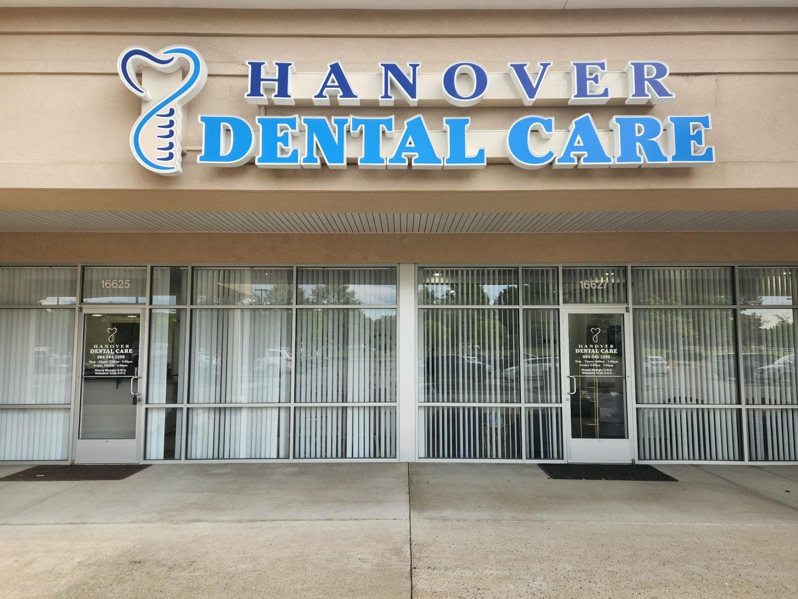 The Hanover Dental Care storefront at 16625 Mountain Rd in Montpelier, VA
